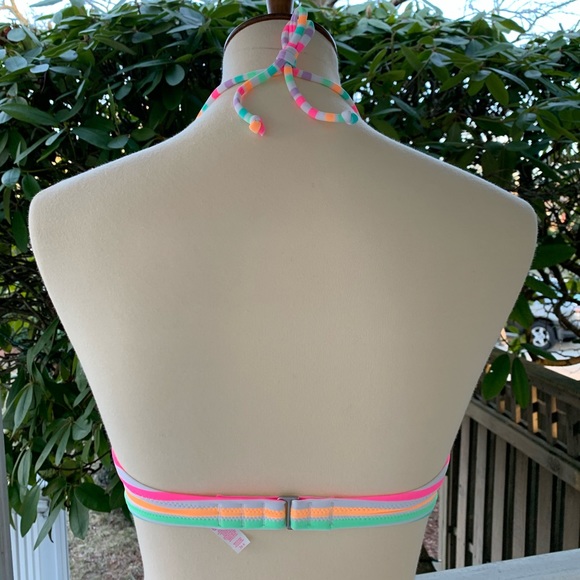 VS Multicolored Sequin Bikini Top Size 34A - Picture 4 of 6